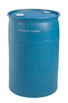 55 Gallon New Tight Head Plastic Drum, available in natural, blue and black